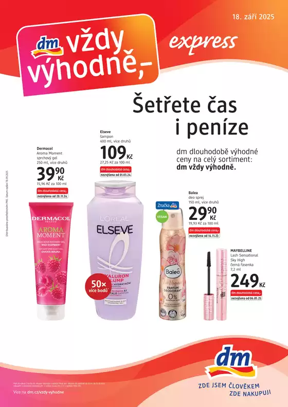 dm drogerie katalog v Ostrava | Top nabídky pro šetrné zákazníky | 2025-09-18T00:00:00.000Z - 2025-10-02T00:00:00.000Z