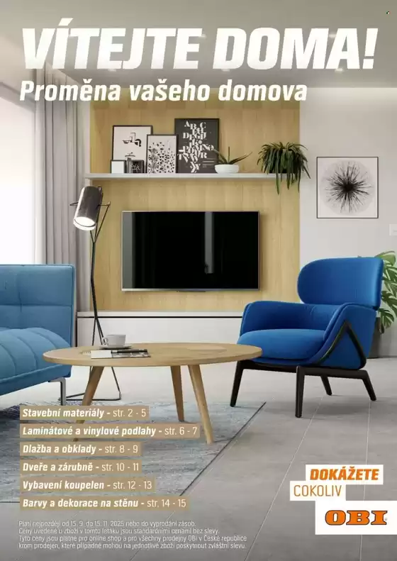 OBI katalog v Praha | Vítejte Doma! | 2025-09-18T00:00:00.000Z - 2025-11-15T00:00:00.000Z