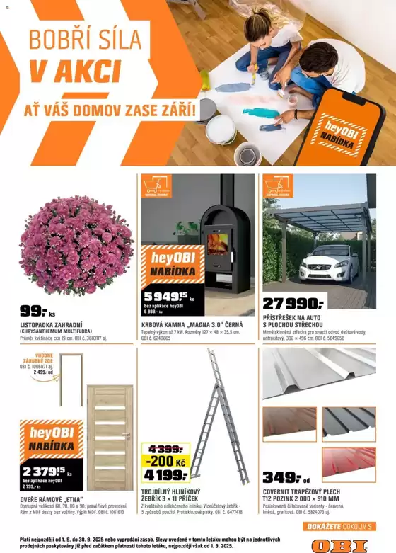 OBI katalog v Vlašim | Bobří síla v akci, ať váš domov zase září! | 2025-09-18T00:00:00.000Z - 2025-09-30T00:00:00.000Z