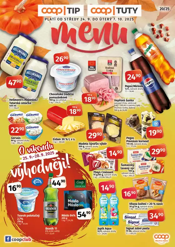 Coop katalog v Rokycany | Top nabídky a slevy | 2025-09-24T00:00:00.000Z - 2025-10-07T00:00:00.000Z
