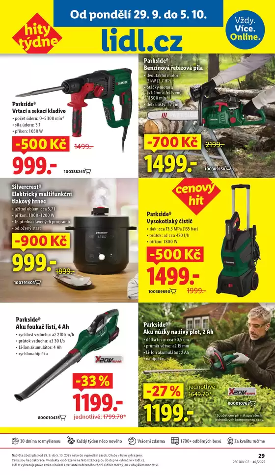 Lidl katalog v Rožnov pod Radhoštěm | Hity týdne se slevou až 900 Kč | 2025-09-25T00:00:00.000Z - 2025-10-05T00:00:00.000Z