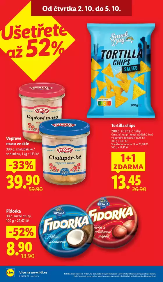Akční leták OD ČTVRTKA