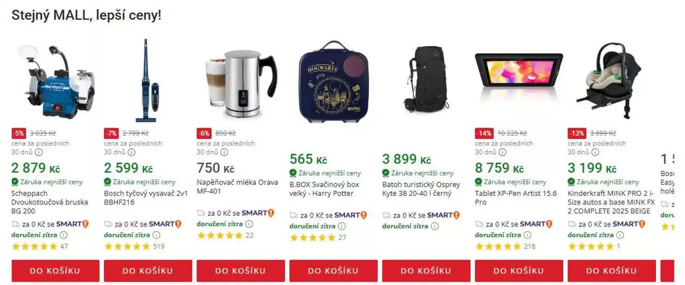 Stejný MALL, lepší ceny!