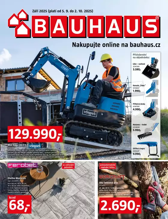 Bauhaus katalog v Plzeň | Ušetřete nyní s našimi nabídkami | 2025-10-06T00:00:00.000Z - 2025-10-20T00:00:00.000Z