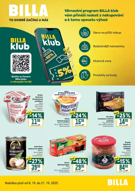Billa katalog v Mariánské Lázně | Leták BILLA klub | 2025-10-08T00:00:00.000Z - 2025-10-22T00:00:00.000Z