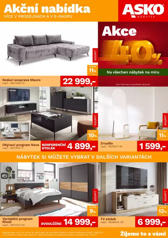Asko katalog v Mladá Boleslav | ASKO NÁBYTEK - Akční nabídka | 2025-10-09T00:00:00.000Z - 2025-10-29T00:00:00.000Z