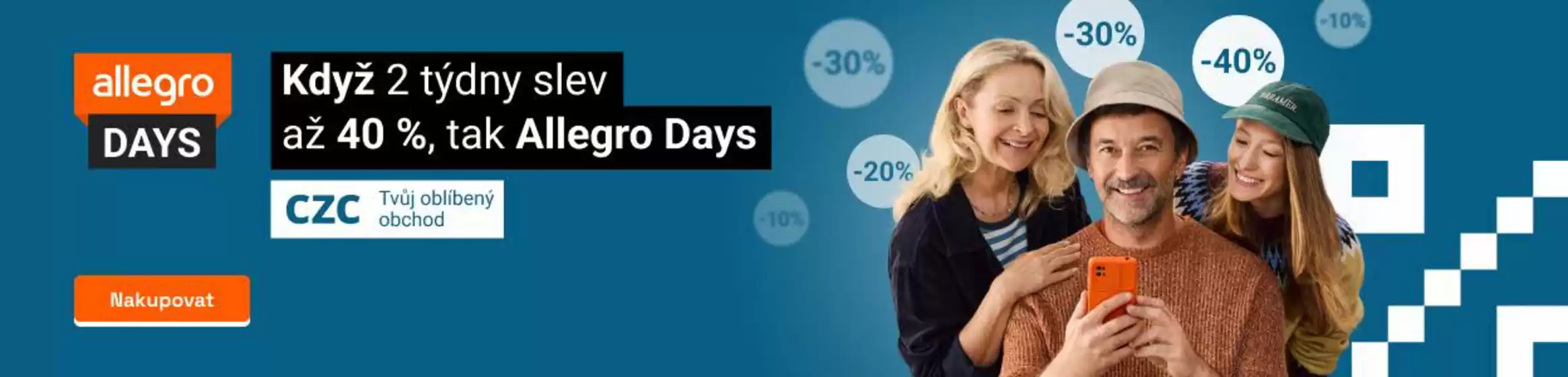 CZC katalog v Havlíčkův Brod | Když 2 týdny slev až 40%, tak Allegro Days | 2025-10-14T00:00:00.000Z - 2025-10-26T00:00:00.000Z