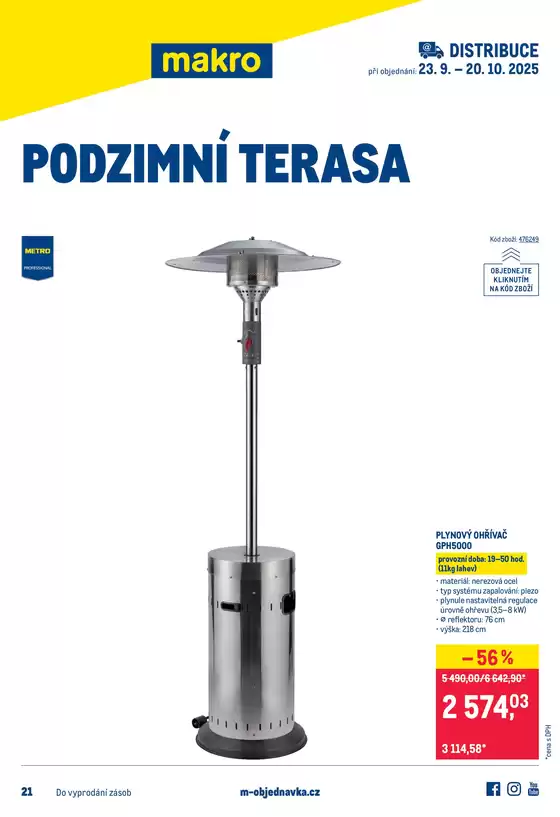 Makro katalog v Plzeň | Podzimní terasa distribuce | 2025-09-23T00:00:00.000Z - 2025-10-20T00:00:00.000Z
