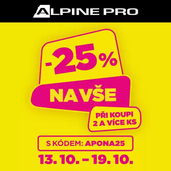 Alpine pro katalog v Havířov | -25 % NA VŠE! | 2025-10-15T00:00:00.000Z - 2025-10-19T00:00:00.000Z