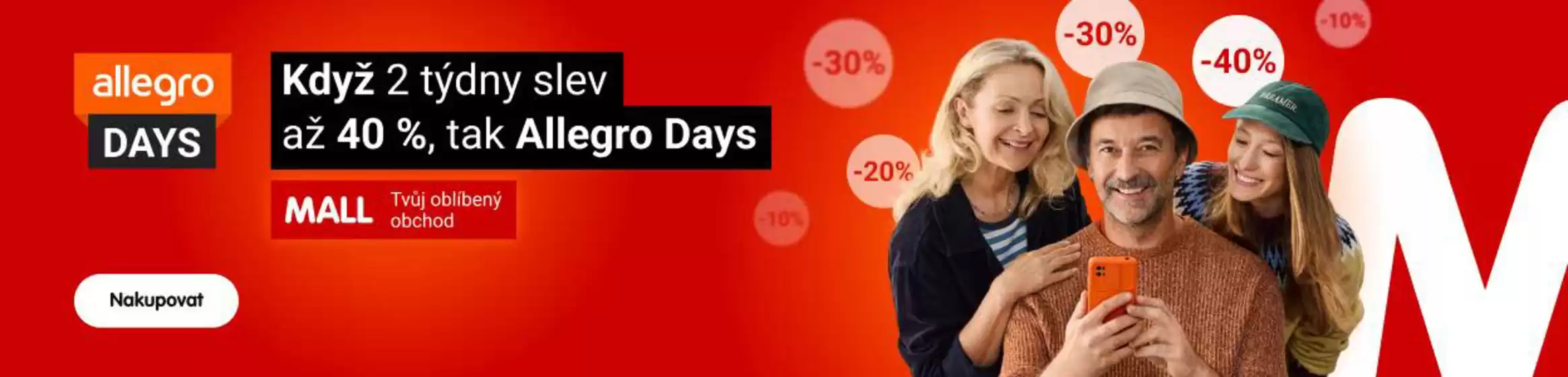 Mall katalog v Nový Bor | Když 2 týdny slev až 40%, tak Allegro Day | 2025-10-15T00:00:00.000Z - 2025-10-26T00:00:00.000Z