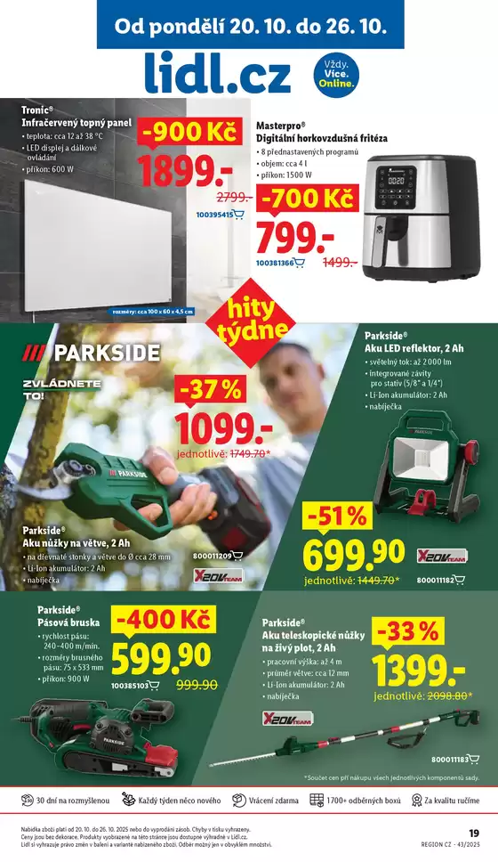 Lidl katalog v Říčany | Hity týdne se slevou až - 900 Kč | 2025-10-16T00:00:00.000Z - 2025-10-26T00:00:00.000Z