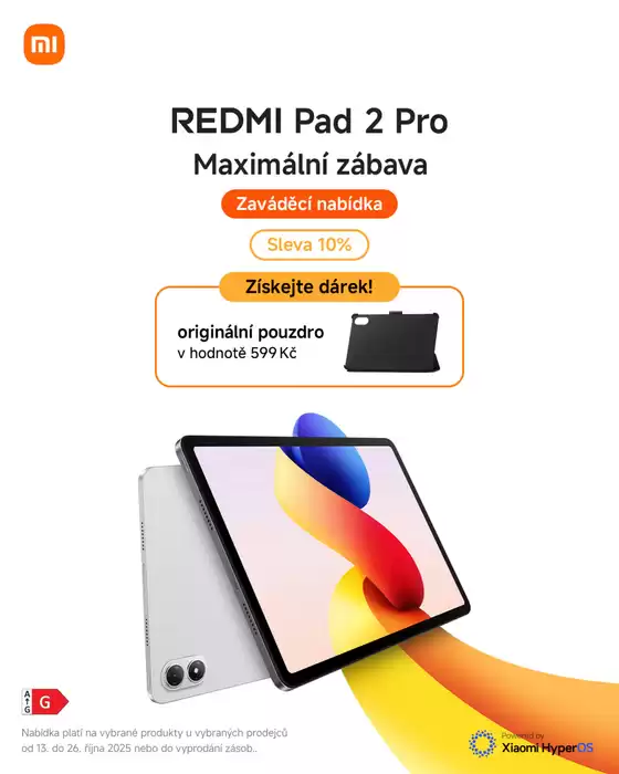 Xiaomi katalog | Redmi Pad 2 Pro sleva 10% | 2025-10-20T00:00:00.000Z - 2025-10-26T00:00:00.000Z