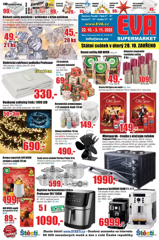 EVA katalog v Čáslav | Leták EVA.cz | 2025-10-22T00:00:00.000Z - 2025-11-03T00:00:00.000Z