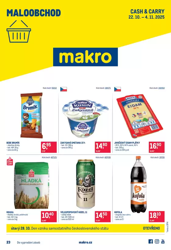 Makro katalog v Znojmo | Maloobchod | 2025-10-22T00:00:00.000Z - 2025-11-04T00:00:00.000Z