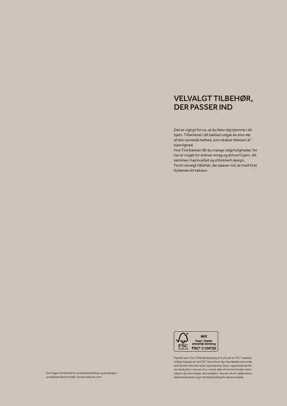 TILBEHØRS KATALOG | Tvis Køkkener