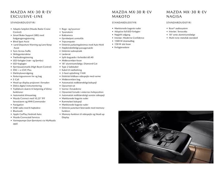 mx 30 r ev priser og udstyr september 2025