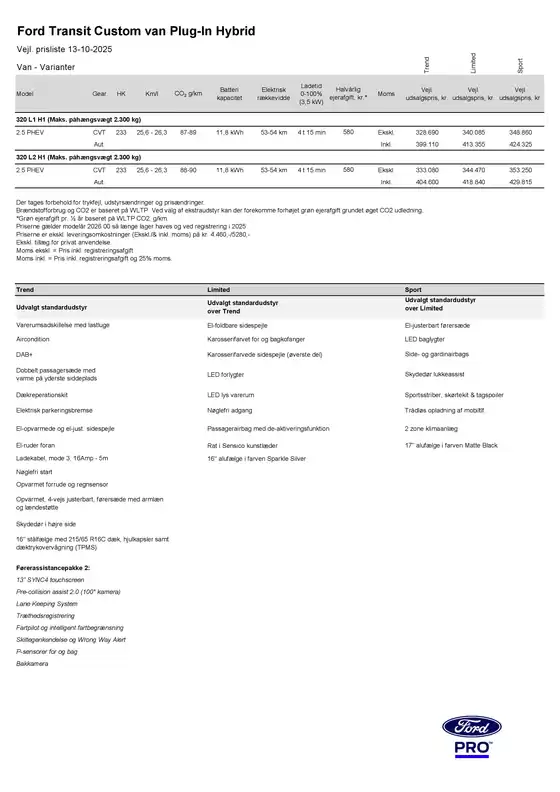 Ford katalog i Odense | custom van phev | 2025-10-14T00:00:00.000Z - 2025-10-28T00:00:00.000Z