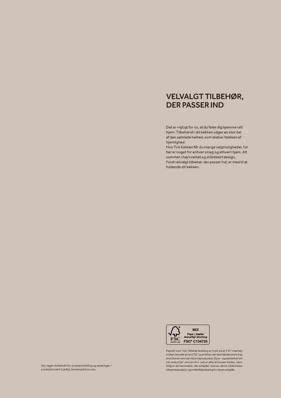 TILBEHØRS KATALOG | Tvis Køkken