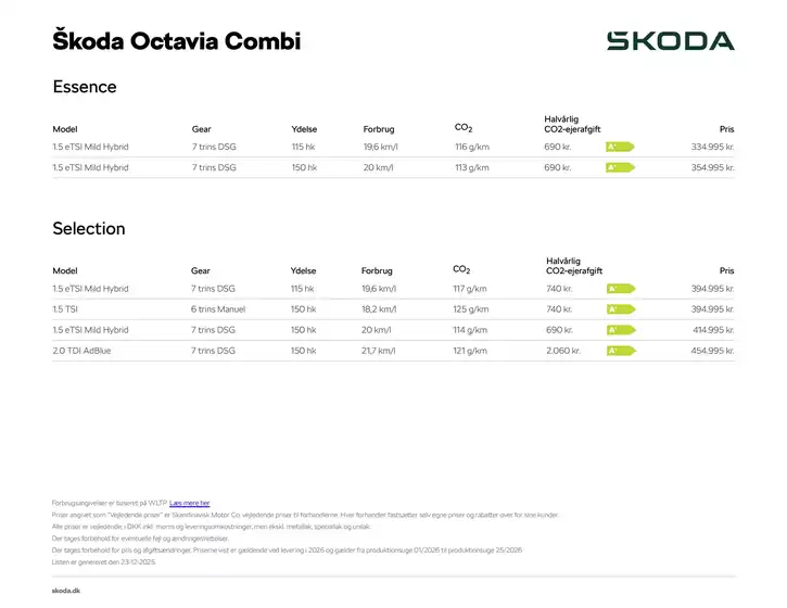ŠKODA katalog i København | Octavia Combi | 2026-01-01T00:00:00.000Z - 2026-06-25T00:00:00.000Z