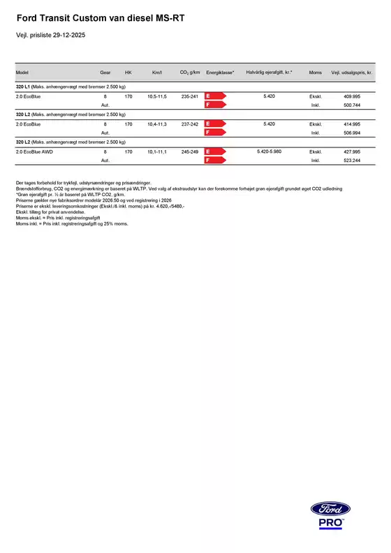 Ford katalog i København | Transit custom van ms rt. | 2025-12-30T00:00:00.000Z - 2026-01-13T00:00:00.000Z