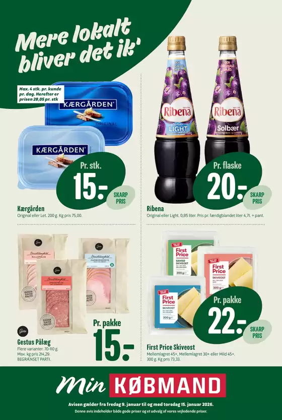 Min Købmand katalog i Hedensted | Vores bedste tilbud til dig | 2026-01-09T00:00:00.000Z - 2026-01-15T00:00:00.000Z