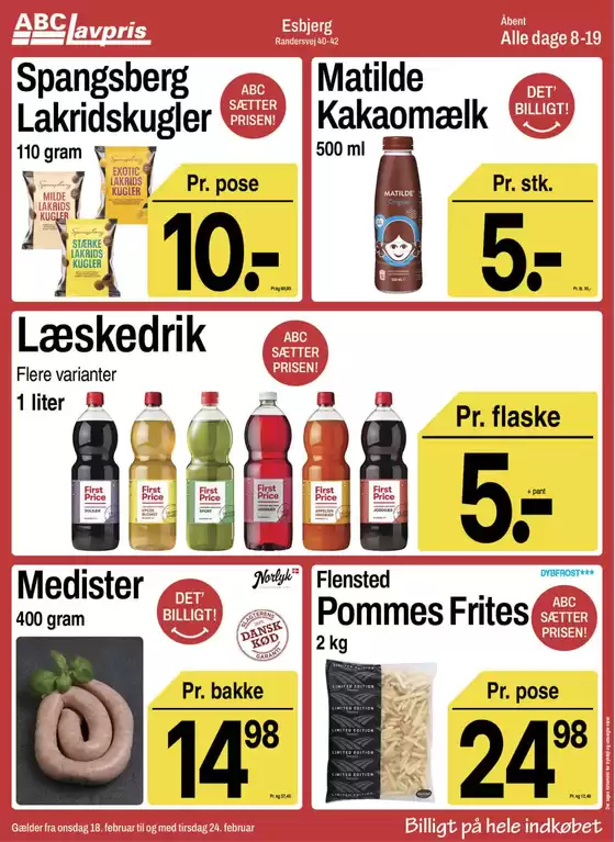 ABC Lavpris katalog i Fredericia | Vores bedste tilbud til dig | 2026-02-18T00:00:00.000Z - 2026-02-24T00:00:00.000Z