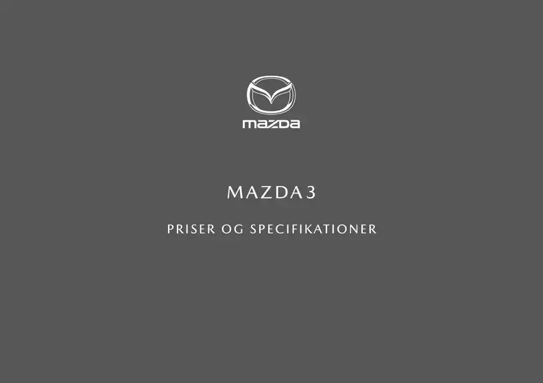 Mazda katalog | Mazda3 priser og udstyr februar 2026 | 2026-01-01T00:00:00.000Z - 2026-12-31T00:00:00.000Z