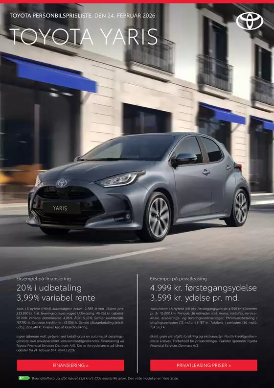 Toyota katalog i Thisted | Yaris Prisliste | 2026-02-24T00:00:00.000Z - 2026-03-04T00:00:00.000Z