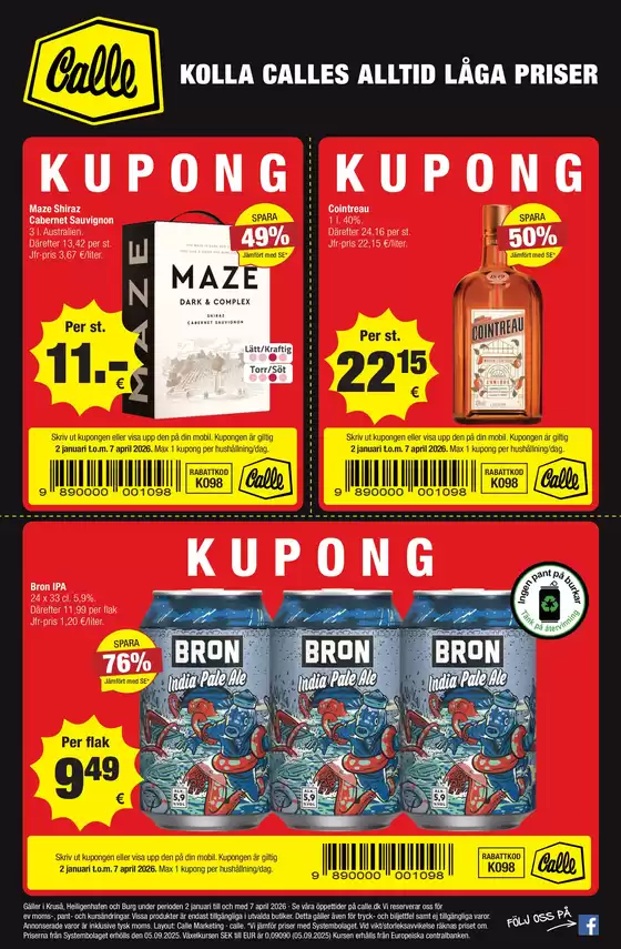 Calle katalog i Skive | Calle Svenske kupontilbud | 2026-03-02T00:00:00.000Z - 2026-04-05T00:00:00.000Z