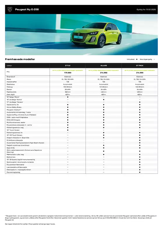 Peugeot katalog i Skanderborg | Peugeot Ny E-208 | 2026-03-05T00:00:00.000Z - 2027-03-05T00:00:00.000Z