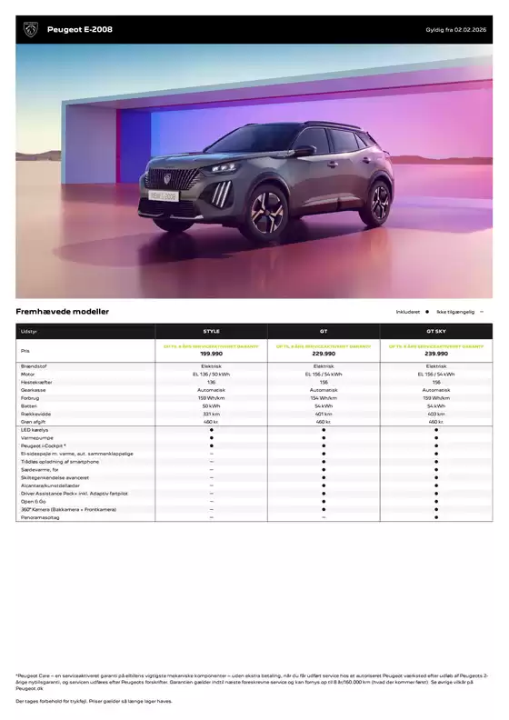 Peugeot katalog i Skanderborg | Peugeot E-2008 | 2026-03-05T00:00:00.000Z - 2027-03-05T00:00:00.000Z