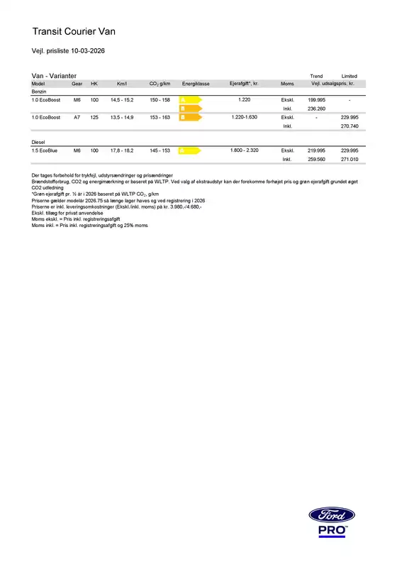 Ford katalog i Århus | Transit courier. | 2026-03-16T00:00:00.000Z - 2026-03-30T00:00:00.000Z