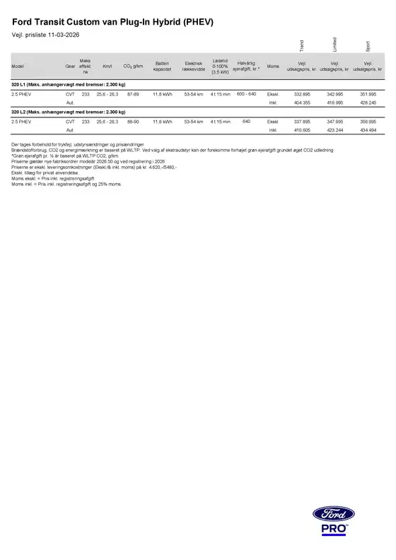 Ford katalog i Århus | Custom van phev. | 2026-03-16T00:00:00.000Z - 2026-03-30T00:00:00.000Z