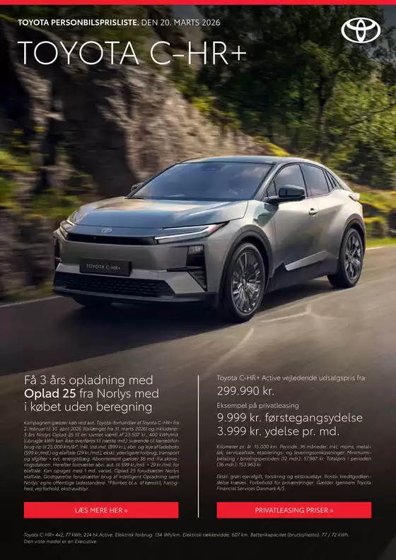 Toyota katalog i Århus | Toyota C-HR Prisliste | 2026-03-20T00:00:00.000Z - 2026-03-31T00:00:00.000Z