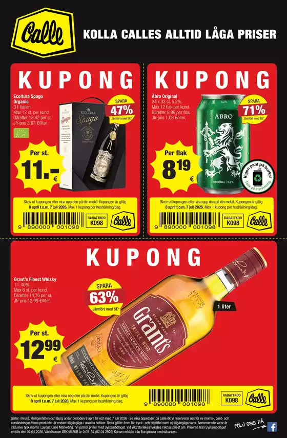 Calle katalog i København | Calle Svenske kupontilbud | 2026-04-08T00:00:00.000Z - 2026-07-07T00:00:00.000Z
