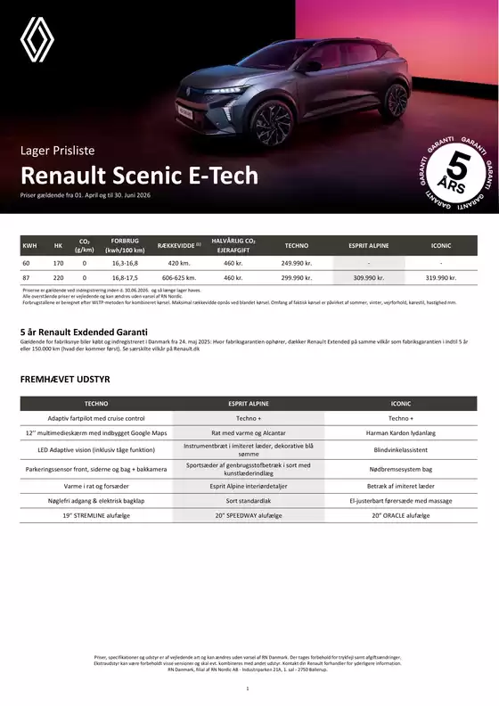 Renault katalog i København | prisliste-scenic-e-tech-electric | 2026-04-01T00:00:00.000Z - 2026-06-30T00:00:00.000Z