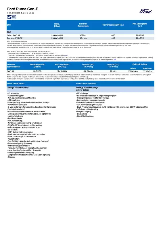 Ford katalog i Middelfart | Puma gen E. | 2026-05-27T00:00:00.000Z - 2026-06-30T00:00:00.000Z