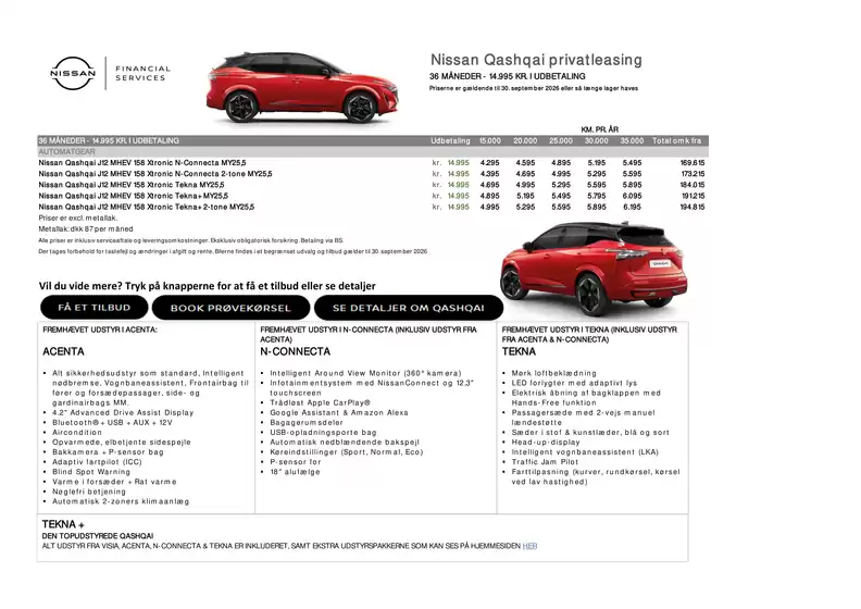 Nissan katalog i Frederiksberg | Qashqai PL 2024 | 2026-07-02T00:00:00.000Z - 2026-09-30T00:00:00.000Z