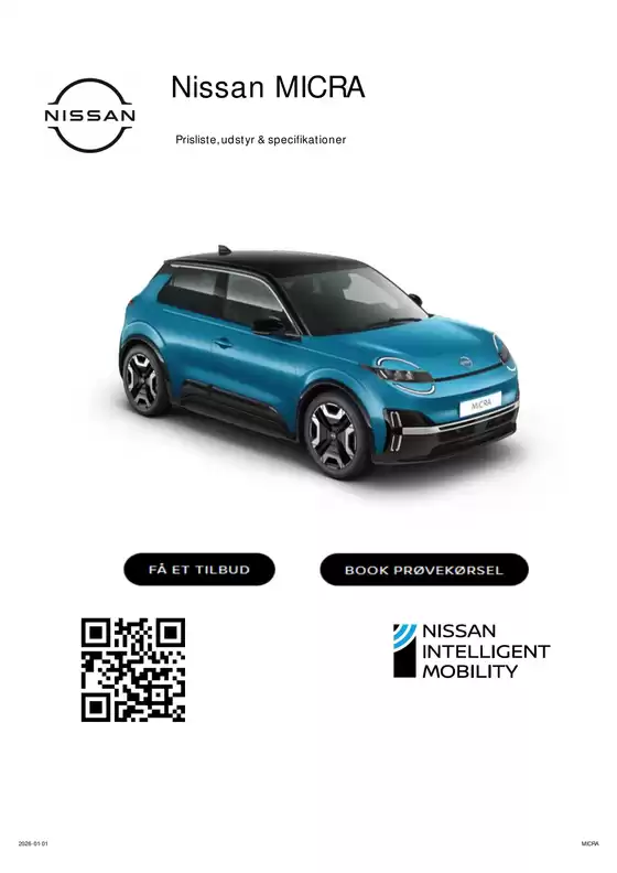 Nissan katalog i Frederiksberg | Nissan MICRA Kundeprisliste | 2026-07-02T00:00:00.000Z - 2026-07-16T00:00:00.000Z
