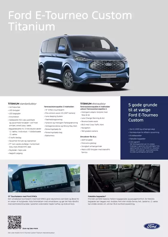Ford katalog i Herning | E tourneo custom. | 2026-07-13T00:00:00.000Z - 2026-07-27T00:00:00.000Z