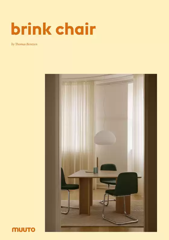 Muuto katalog i Hobro | Press Release - Brink Chair | 2026-07-22T00:00:00.000Z - 2026-08-05T00:00:00.000Z