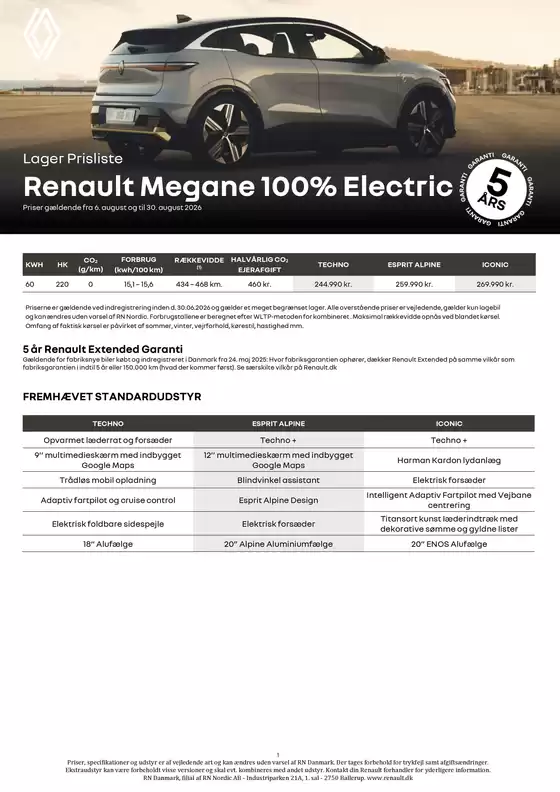 Renault katalog i Svendborg | prisliste-megane-e-tech-electric | 2026-08-06T00:00:00.000Z - 2026-08-30T00:00:00.000Z