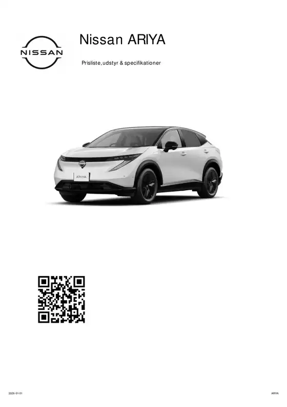 Nissan katalog | ARIYA Prisliste | 2026-08-10T00:00:00.000Z - 2026-08-24T00:00:00.000Z