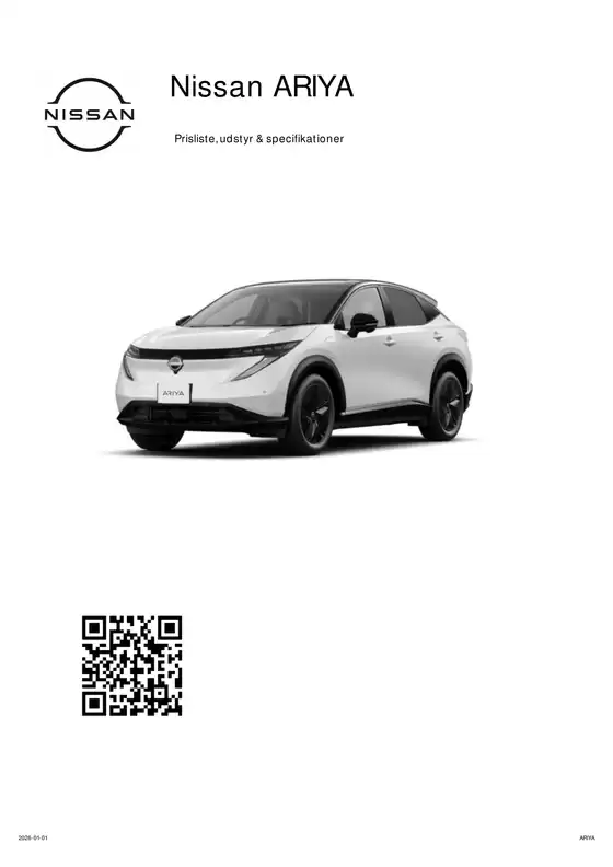 Nissan katalog i København | ARIYA Prisliste | 2026-08-26T00:00:00.000Z - 2026-09-09T00:00:00.000Z