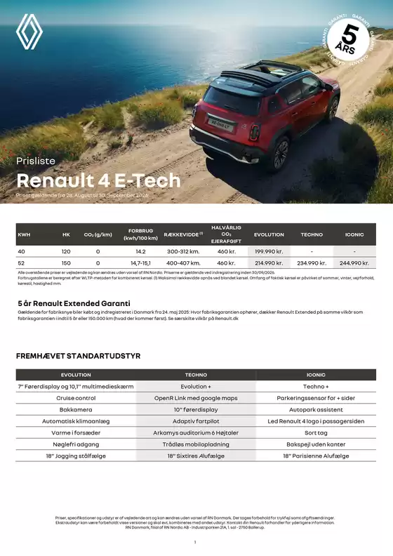 Renault katalog i Silkeborg | prisliste-renault-4-e-tech-electric | 2026-08-28T00:00:00.000Z - 2026-09-30T00:00:00.000Z
