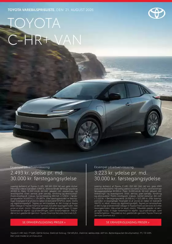 Toyota katalog i Ringsted | Toyota C-HR Van Prisliste | 2026-01-01T00:00:00.000Z - 2026-12-31T00:00:00.000Z