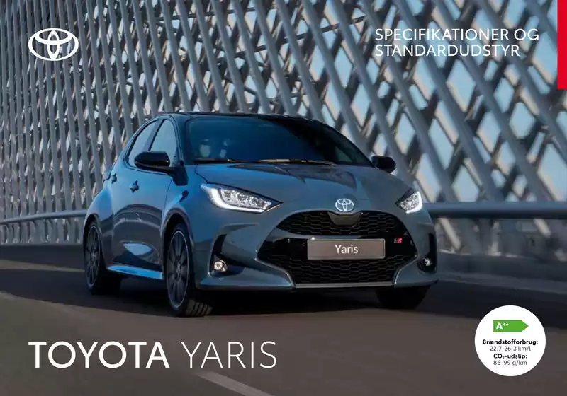 Toyota katalog | Yaris Specifikationer | 2026-01-01T00:00:00.000Z - 2026-12-31T00:00:00.000Z