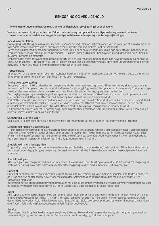 HTH katalog i Silkeborg | Vedligeholdelsesvejledning | 2026-09-02T00:00:00.000Z - 2026-09-16T00:00:00.000Z
