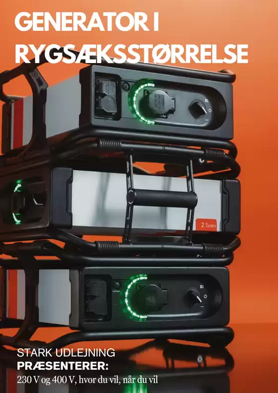 Stark katalog | Udlejning - Generator i rygsækstørrelse | 2026-09-09T00:00:00.000Z - 2026-09-23T00:00:00.000Z