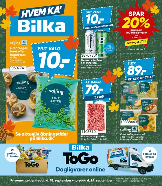 Bilka katalog i Vildbjerg | Uge 39 food | 2026-09-18T00:00:00.000Z - 2026-09-24T00:00:00.000Z
